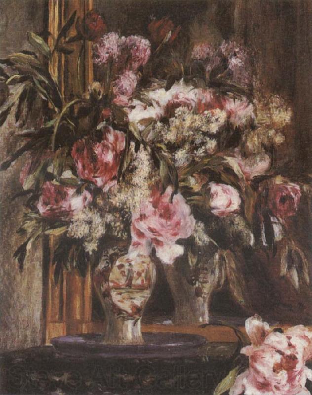 Pierre-Auguste Renoir Peonies,Lilacs ad Tulips France oil painting art